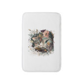 Een mooie kat met bouquet rozen voor kattenliefde badmat (Voorkant Verticaal)