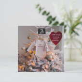 Een mooie kerstboom zwangerschapsaankondiging kaart (Staand voorkant)