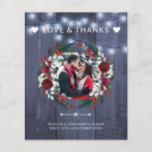 Een mooie kerstbruiloft, bedankt voor je kaart (Voorkant)