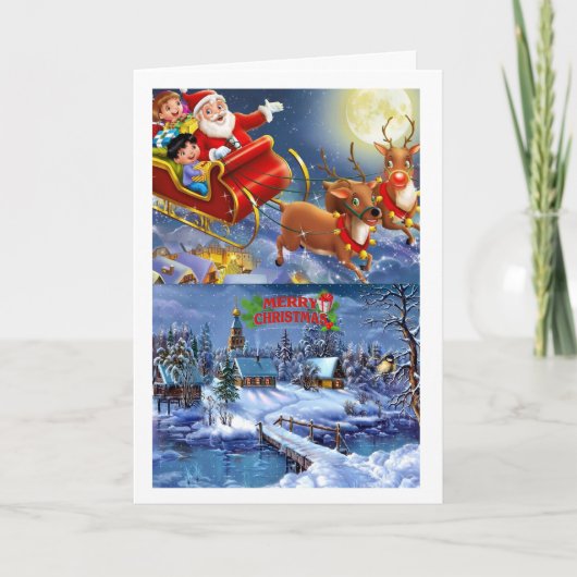 Een mooie kerstkaart feestdagen kaart (Voorkant)