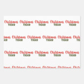 Een mooie kersttijger inpakpapier vel (Voorkant 2)