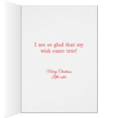 Een mooie kerstwens voor een Baby zuster (Binnen (Rechts))