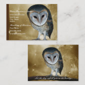 Een mooie kleine Barn Owl fantasie Visitekaartje (Voorkant / Achterkant)