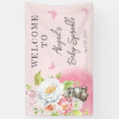 Een mooie kleine bunny Baby Sprinkle Welkom Spandoek (Verticaal)