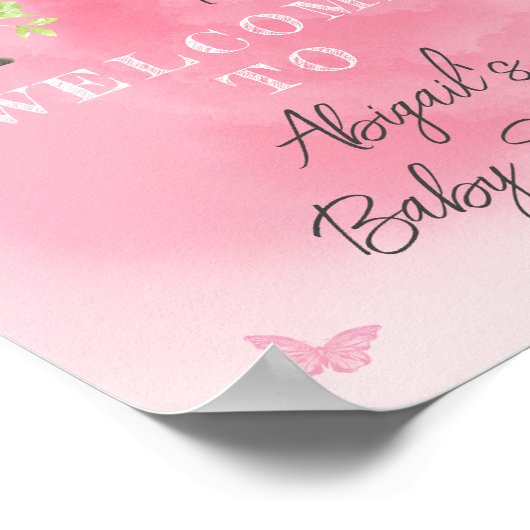 Een mooie kleine bunny is onderweg Baby shower Poster (Hoek)