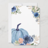 Een mooie kleine pompoen is onderweg. Baby Shower Kaart (Achterkant)