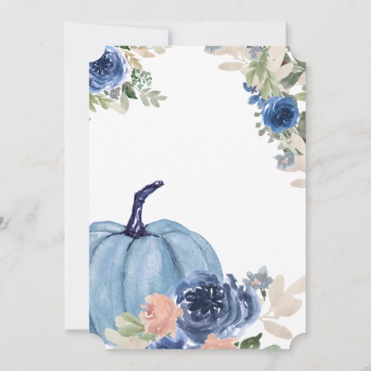 Een mooie kleine pompoen is onderweg. Baby Shower Kaart (Achterkant)