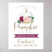 Een mooie kleine pompoentjes Baby shower Poster (Voorkant)