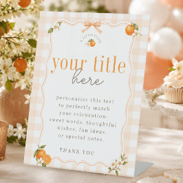 Een Mooie Kleine Schattige Baby Shower Blank Party Reclamebord Met Voetstuk