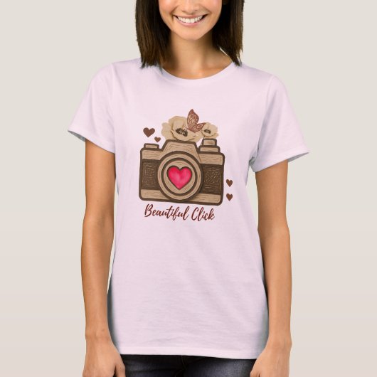 Een mooie klik ontwerp t-shirt (Voorkant)