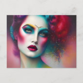 Een mooie koningin briefkaart (Voorkant)