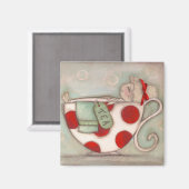 Een mooie kop thee - Magneet (Voorkant / Achterkant)