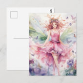 Een mooie lente elf briefkaart (Voorkant / Achterkant)