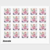 Een mooie lente elf vierkante sticker (Vel)