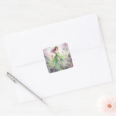 Een mooie lente elf vierkante sticker (Envelop)
