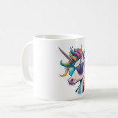 Een mooie leuke eenhoorn koffiemok (Voorkant links)