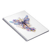 Een mooie libel met zachte bloemen notitieboek (Rechterzijde)
