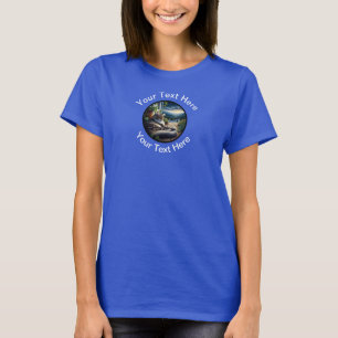 Een mooie Maine Coon Cat met aangepaste tekst T-shirt