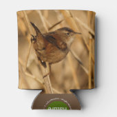 Een mooie Marsh Wren in-Waar anders? - De Marsh Blikjeskoeler (Achterkant)