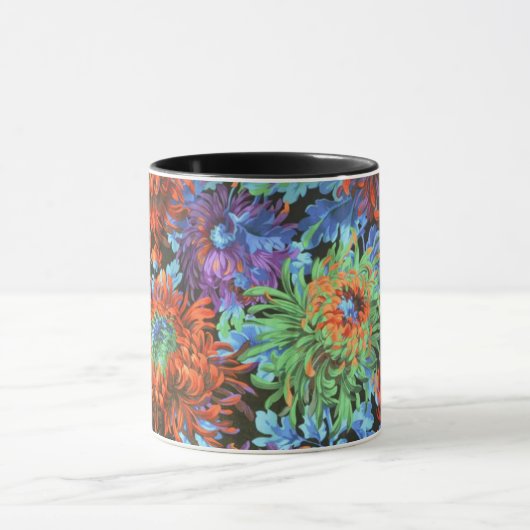 Een mooie Mok met Philip Jacobs Fabric Chrysanthem (Midden)