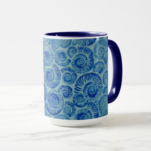 Een mooie Mok van Philip Jacobs Fabric Ammonite (Voorkant rechts)