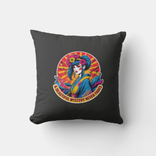 Een mooie mysterie vervaagt nooit Vintage Geisha Kussen