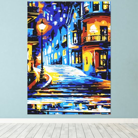 Een mooie nacht canvas afdruk (Insitu (Houten vloer))