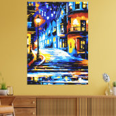 Een mooie nacht canvas afdruk (Insitu (Woonkamer))