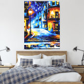 Een mooie nacht canvas afdruk (Insitu (Slaapkamer))