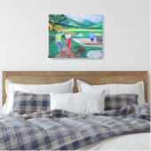 Een mooie ochtend in het Boerderij Canvas Afdruk (Insitu (Slaapkamer))