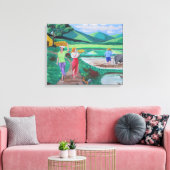Een mooie ochtend in het Boerderij Canvas Afdruk (Insitu (Woonkamer))