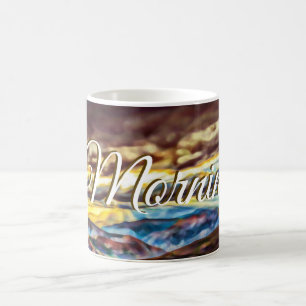 Een mooie ochtendkoffiebeker mok
