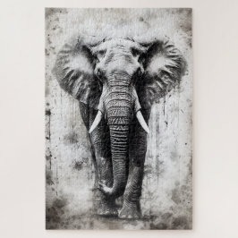 Een mooie olifant als puzzel