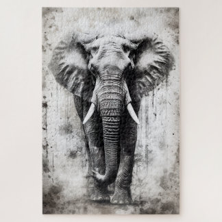 Een mooie olifant als puzzel