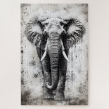 Een mooie olifant als puzzel
