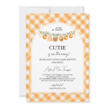 Een Mooie Oranje Geruite Baby Shower
