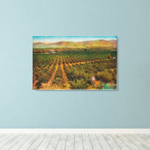 Een mooie Oranje GroveState Canvas Afdruk (Insitu (Houten vloer))