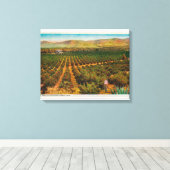Een mooie Oranje GroveState Canvas Afdruk (Insitu (Houten vloer))