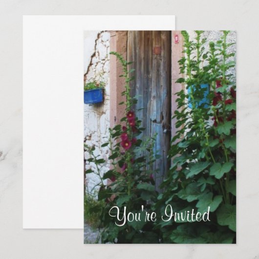 Een mooie oude blauwe landelijke deur in CRETE, Gr Kaart (Voorkant / Achterkant)