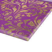 Een mooie paarse damast snijplank (Hoek)