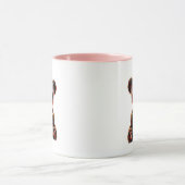 Een mooie panda met een roze hart. mok (Midden)