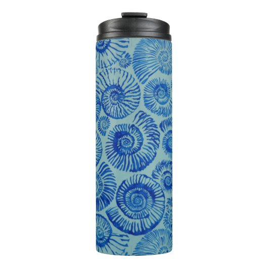 Een mooie Philip Jacobs Fabric Ammonite Tumbler Thermosbeker (Voorkant)