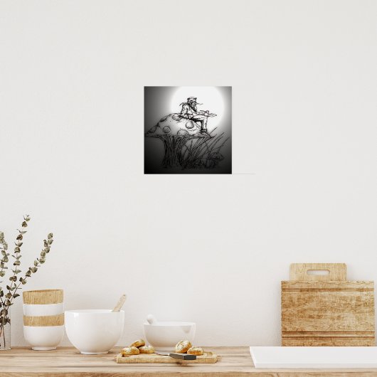 Een mooie pijp op een draaikolk poster (Keuken)