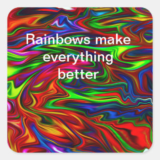 Een mooie regenboog sticker