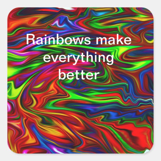 Een mooie regenboog sticker (Voorkant)