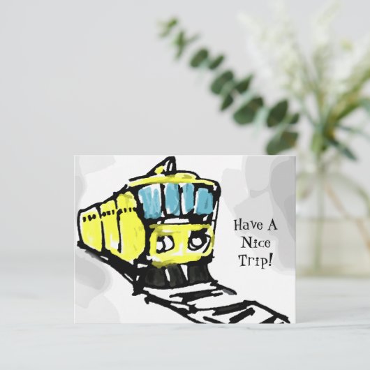 Een mooie reis maken briefkaart (Staand voorkant)