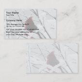 Een mooie rode kardinaal in de Struiken bedekt met Visitekaartje (Voorkant / Achterkant)