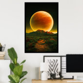 Een mooie rode planeet poster (Thuiskantoor)