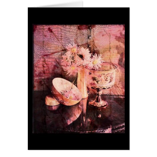 Een mooie roze bloemencollage (Voorkant)