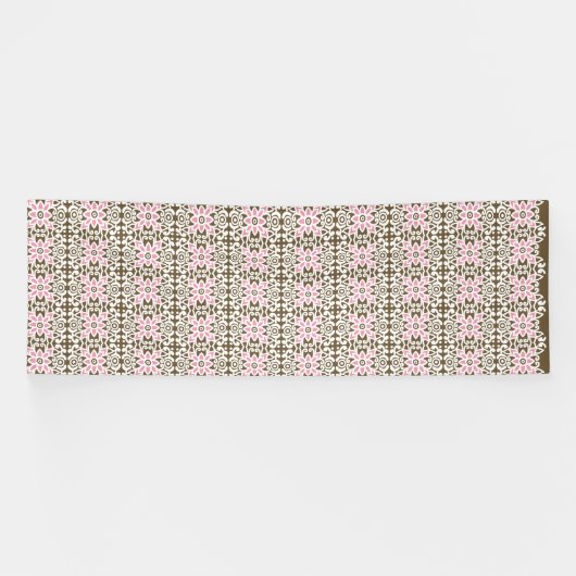 Een mooie roze en bruin pattereerde achtergrond fu spandoek (Horizontaal)